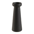 47th & Main Modern Candleholder Ceramic Pedestal Candle Holder, 8" Tall, Matte Black - size: 8" Tall
