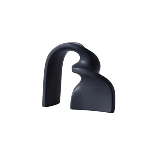 Statue Decorations Light Luxury Geometric Decorations, Ceramic Eunuch Home Furnishings, Hotel Clubhouse Desktop Decorations Home Decor Object(Black)