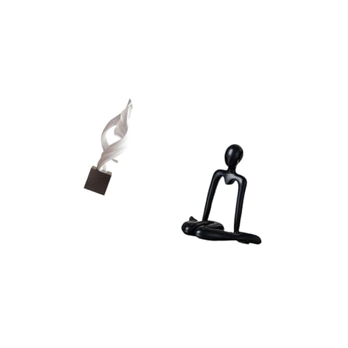 Baoblaze Abstract Art Statue Decorative Figurine Sculpture Resin Ornament for House Office Coffee Table Cabinet Bedroom Bookshelf Decor
