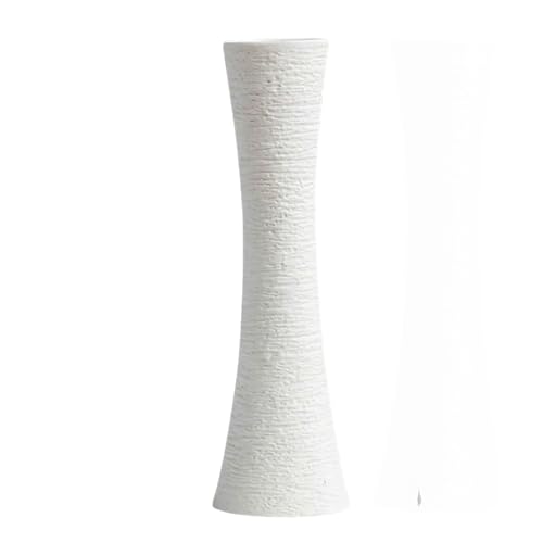 Small Ceramic Bud Vase Tall Conic Flower Single Stem Vase Modern Ceramic Flower Vases Home Decorative Floral Centerpiece for Arranging Bouquets Wedding and Office (Wide Mouth -White) - color: White