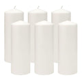 Stonebriar Unscented White Tall Pillar Candles, 80 Hour Burning Candle Pillars, Perfect for Decor, Weddings, Emergencies 3" X 8", 6 count - size: 3" x 8", style: Pack of 6