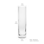 Clear Glass Cylinder Bud Vases,Small Clear Skinny Single Flower Vase for Centerpieces - Minimalist Bulk Vases for Wedding Birthday Bridal Shower Party Events Table Decor (6)