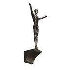 Climbing Man Wall Sculpture – Resin Decor Figure, Modern Art Accent, Black Home Ornament | Unique 3D Hanging Statue Piece, Artistic Abstract Wall Decoration Setup Living Room Bedroom Workplace Design - size: diving, style: Silver