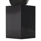 Deco 79 Glass Abstract Decorative Sculpture Stacked Orb Home Decor Statue with Black Base, Accent Figurine 6" x 4" x 18", Silver - size: 6" x 4" x 18"
