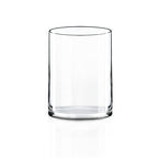 CYS EXCEL Cylinder Clear Glass Vase (H:8" D:6") | Multiple Size Choices Glass Flower Vase Centerpieces | Hurricane Floating Candle Holder Vase - size: H-8" D-6"