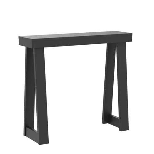Plank+Beam Solid Wood Console Table, 36 Inch, Sofa Table, Narrow Entryway Table for Hallway, Behind The Couch, Living Room, Foyer, Easy Assembly, Black - color: Black, size: 36" Console Table