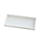 Handmade Natural Marble Tray, Polished Finish, Natural Marble Construction, Contemporary Style, Jewelry Tray, 11.8 x 5.12 x 1.18 Inches (White)
