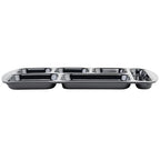 G.E.T. 6 Compartment School Cafeteria Tray, Right Handed, 10" x 15", Black (4 Pack) - color: Black, size: 10" x 15", style: 4 Pack Right Handed Trays