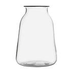 Elements 12 Inch Clear Glass Milk Bottle Vase - Large Farmhouse Flower Vase for Home Decor, Dried Flowers, Faux Floral Arrangements, Country Style Room Decor, 12 in H x 8.75 in Diameter - size: 12.2 Inch