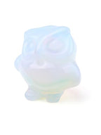 Jovivi Crystal Owl Decor Opalite Healing Stone Crystal Pocket Owls Figurine Statue Hand Carved Polished Natural Gemstone Sculpture Home Office Desk Meditation Gift - color: Opalite