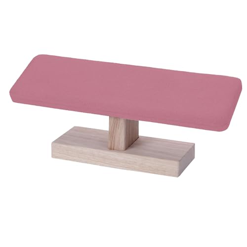 Wooden Watches Display Tower Base Watch Neck Bracelet Organizer Rack Bangle Scrunchie Headband Showcase Tower Pink Suede - color: Flat Suede Pink