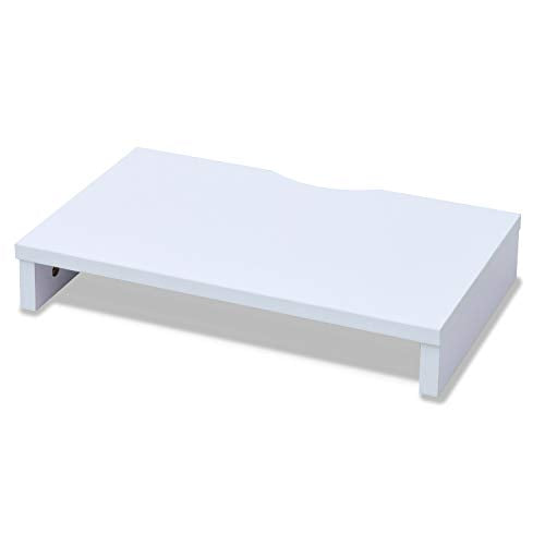 Yamazen MDTS-4525(OW) Monitor Stand, Wood, Scratch, Stain, Moisture, Heat Resistant, Compact, Computer Stand, Width 17.7 x Depth 9.8 x Height 3.1 inches (45 x 25 x 8 cm), Easy Assembly, Off-White,