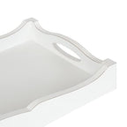 Kate and Laurel Astral Rustic Farmhouse Wood Tray; 10 x 24; White; Decorative Rustic Tray with Distressed Wood and Sophisticated Finish for Farmhouse Decor Scheme