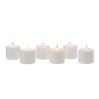 Stonebriar Unscented White Tall Pillar Candles, 18 Hour Burning Candle Pillars, Perfect for Decor, Weddings, Emergencies 3" X 3", 6 count - size: 3" x 3", style: Pack of 6