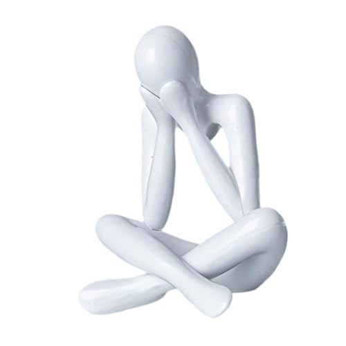 Contemporary Abstract Sculpture for Display, White - color: White