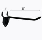 NectaCol 30 Packs 6-inch Long Metal Pegboard Hooks, Standard Hooks is Fit to Pegboard Panels - size: 6 Inch