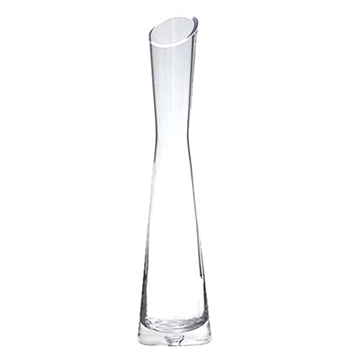 25cm Height Glass Flower Vase Clear Decorative Bud Vase Single Stem Vases for Home Wedding Christmas Decor - size: 25cm/9.84inch