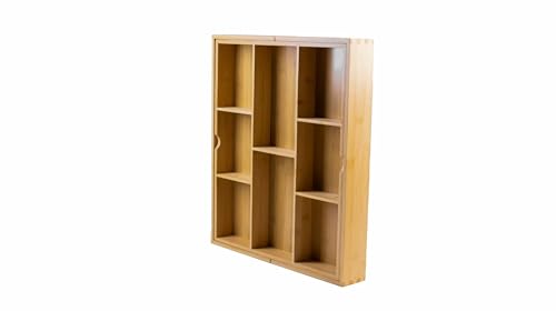 Varella Living Bamboo Drawer Organizer – Adjustable Silverware and Utensil Tray for Kitchen
