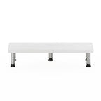 Furinno Turn-N-Tube Monitor Riser Stand, White Oak, Stainless Steel Tubes - color: White Oak, size: 23.6 x 9.3 in. Rectangle
