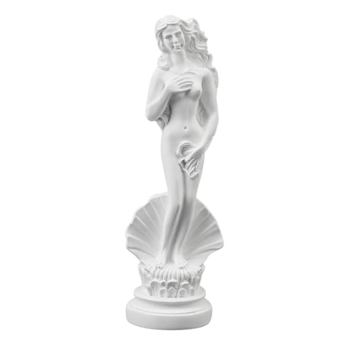 Birth of Venus Sculpture, 7.6 Inches Resin White Greek Roman Goddess Aphrodite Art Figurine Sculpture for Home/Office Decor,Valentine's Day Gift (Birth of Venus Sculpture) - style: Birth of Venus Sculpture