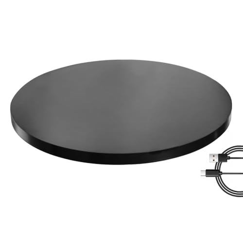 fotoconic Black Electric Motorized Rotating Turntable Display Stand, 24 Inch / 60cm Diameter, 180 Lb Centric Loading for Shop Display - size: Black 24", 180 Lb Max Loading