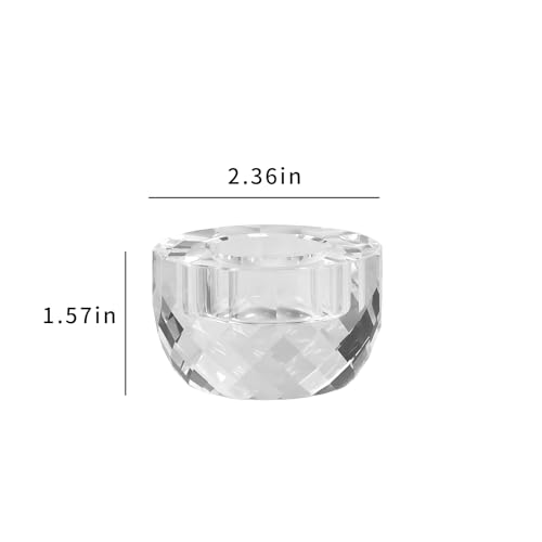 Crystal Candle Holders Set of 2, Tea Wax Ultra Elegant & Modern Centerpiece Home Décor,Wedding - size: 2.3‘’×1.5‘’
