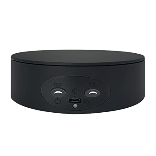 Rotating Display Stand, 5.2" 4.4lb Load Cup Display Turner For Tumblers, Spinning Display Stand, Motorized Tumbler Display Turner For Glitter Cups, Small Arts Products (Black) - color: Black