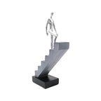 Inspirational Silver Climbing Man Figurine – Decorative Resin Sculpture Symbolizing Love, Motivation & Growth, for Office, Home, or Special Occasions