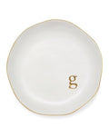 Personalized Ceramic Ring Dish - Monogrammed Jewelry Tray, Handcrafted Room Decor Engagement Wedding Present - Mothers Day Valentines Christmas Birthday Gift Women, Engraved Initial g - style: g