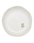 Personalized Ceramic Ring Dish - Monogrammed Jewelry Tray, Handcrafted Room Decor Engagement Wedding Present - Mothers Day Valentines Christmas Birthday Gift Women, Engraved Initial g - style: g