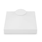 Small PU Leather Jewelry Bust Portrait Necklace Pendant Display Stand Trade Show Jewelry Mannequin USP-TT16613-new (White) - size: 6.3" x 6.3" x 1.97"