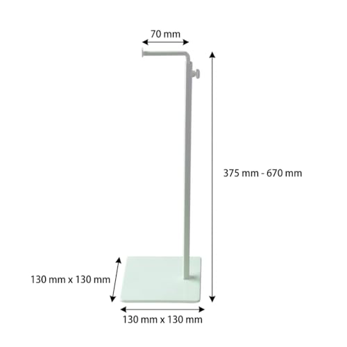Single Hook Adjustable Purse Display Stand Metal Adjustable Handbag Bag Display Rack Holder (WHITE) - color: WHITE