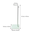 Single Hook Adjustable Purse Display Stand Metal Adjustable Handbag Bag Display Rack Holder (WHITE) - color: WHITE