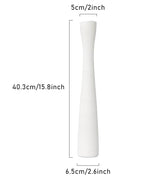 Tall White Vase 16 Inch Skinny Flower Vases, Handmade Ceramic Vase Modern Minimalist Style for Living Room, Home, Office, Centerpiece,Table, Wedding Party - color: 16.5inch&white