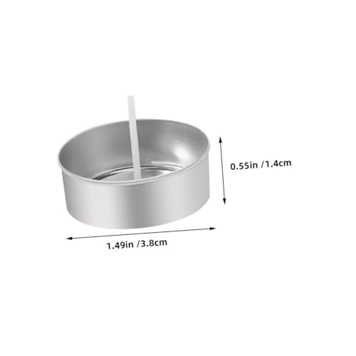 Operitacx 300 Pcs Aluminum Candle Cups with Wicks 1.49X1.49X0.55In Tea Light Containers for DIY Candle Making Home Decor Craft Projects - size: 300Pcs