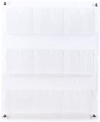 Displays2go 3-Tiered Clear Acrylic Magazine Rack, Adjustable, 9-18 Pockets - Clear (2RP9CLR) - color: Clear, size: 9 Pockets