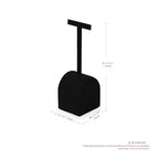 Microfiber Jewelry Earring Display Stand Earring Display Organizer Stand (Black, Low) - size: 1.57" x 1.57" x 5.12"