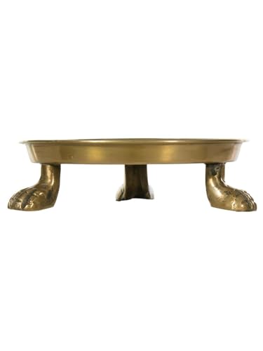 Round Clawfoot Dish — by Alice Lane Home Collection — Gold — for Home Decor, Candles, Jewelry, Perfume, Cosmetics, and Coffee Table — Size Small - size: 4.5"