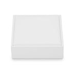 PU Leather Jewelry Stand Display Holder Jewellry Display Showcase for Rings, Earrings, Necklace (White) - size: 3.15" x 3.15" x 0.98"