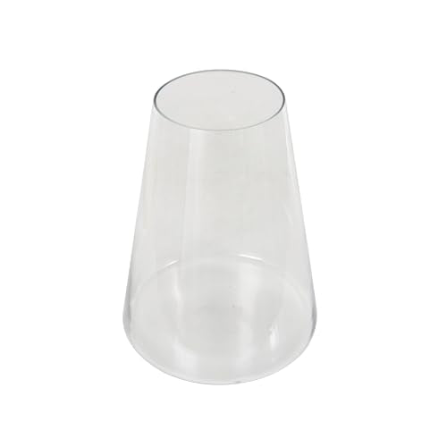 Deco 79 Glass Decorative Vase Cone Shaped Centerpiece Vase, Flower Vase for Home Decoration 10" x 10" x 13", Clear - size: 10" x 10" x 13"
