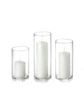 Yummi Set of 36 Slim Pillars and Cylinder Vases - White - color: White