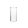 WGVI Hurricane Candle Holder Sleeve, Wide 4", Height 8", Clear Glass Cylinder Candleholder, Chimney Tube, Open Ended Candle Shade, 1 Piece - size: 4"x8"H