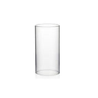 WGVI Hurricane Candle Holder Sleeve, Wide 4", Height 8", Clear Glass Cylinder Candleholder, Chimney Tube, Open Ended Candle Shade, 1 Piece - size: 4"x8"H