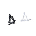 Baoblaze Abstract Thinker Figure Sculpture Decorative Collectible Modern Statue Unique Creative Desktop Ornament for Living Room Entrance Bedroom Bookshelf HOM