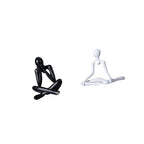 Baoblaze Abstract Thinker Figure Sculpture Decorative Collectible Modern Statue Unique Creative Desktop Ornament for Living Room Entrance Bedroom Bookshelf HOM