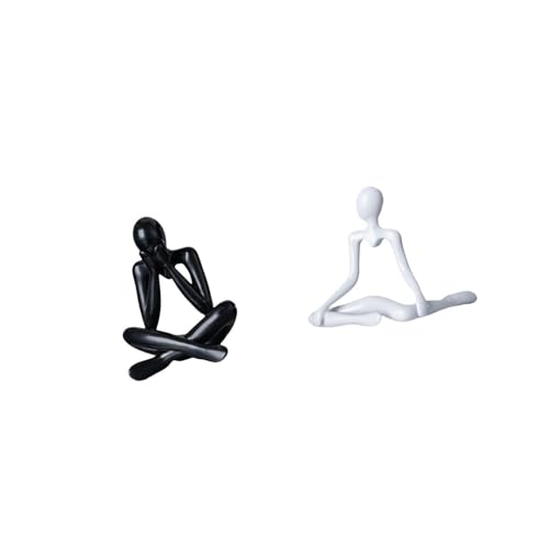 Baoblaze Abstract Thinker Figure Sculpture Decorative Collectible Modern Statue Unique Creative Desktop Ornament for Living Room Entrance Bedroom Bookshelf HOM