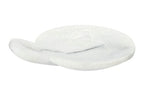 Creative Co-Op Small Marble Handle Dish, 5" x 3.5", White (DF2329) - color: White, size: 5" x 4"