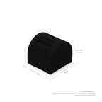 Microfiber Jewelry Ring Display Stand Rings Display Organizer Stand (Black, Low) - size: 1.57" x 1.57" x 1.38"
