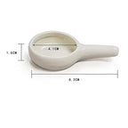 4Pcs Ceramic Candle Spoon Tray Holder Tealight Wax Warmer Little Candle Spoon Replacement Fragrance Aromatherapy Furnace Accessories, White