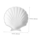 Shell-shaped Jewelry Tray White Trinket Dish Key Holder Aesthetic Jewelry Organizer for Vanity and Entryway Table